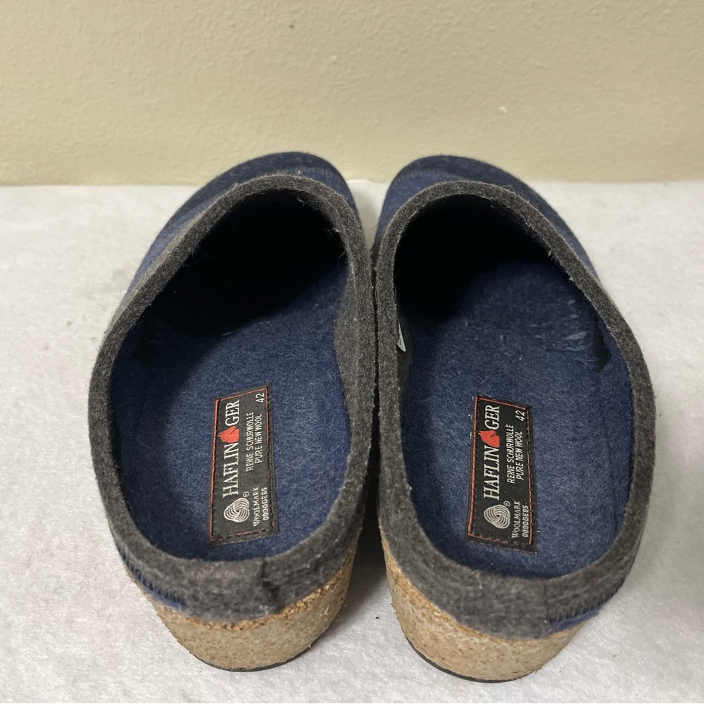 Haflinger Womens GRIZZLY HEELED Demin Blue Clogs Slippers Sz 42 Bratz Y2k Style - Picture 5 of 10